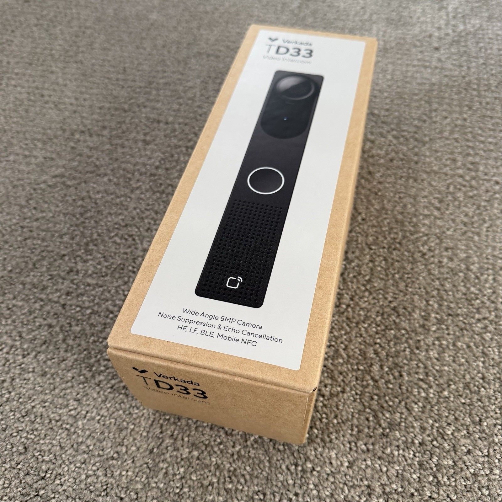 Verkada TD33 Video Intercom 5mp camera Mullion Mount, Reader and Mobile NFC