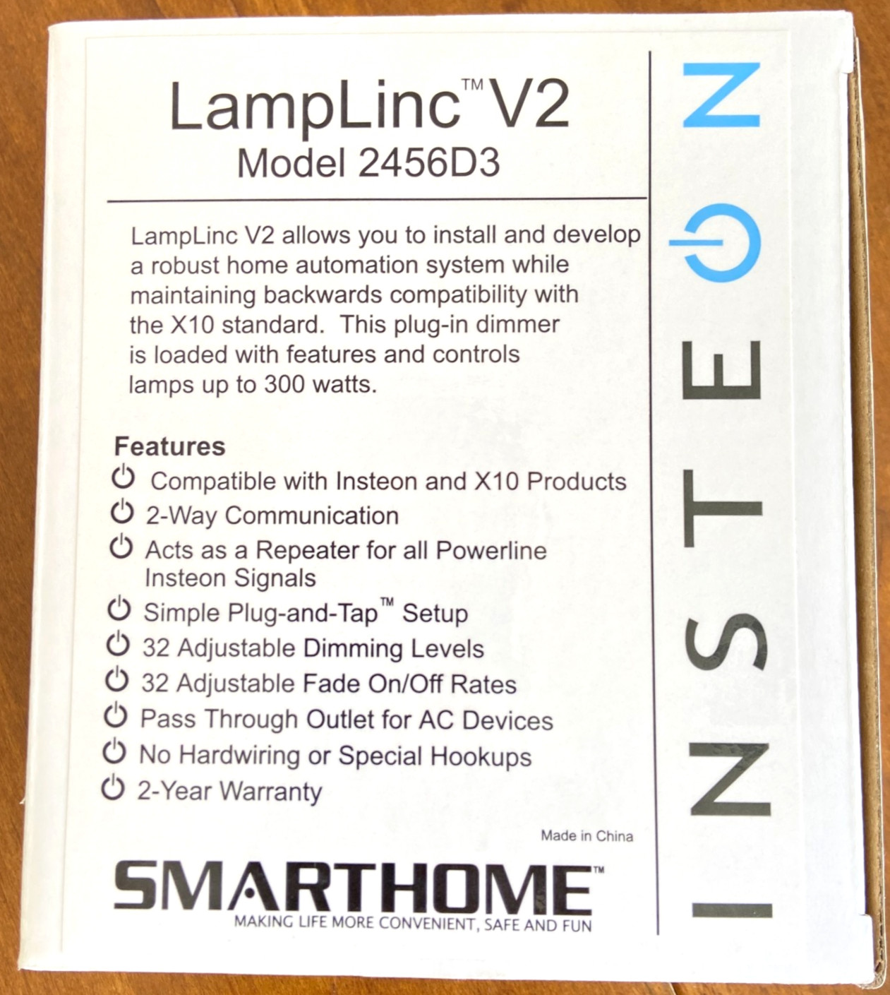 NEW INSTEON Smarthome LampLinc V2 Model 2456D3 Home Automation NIB