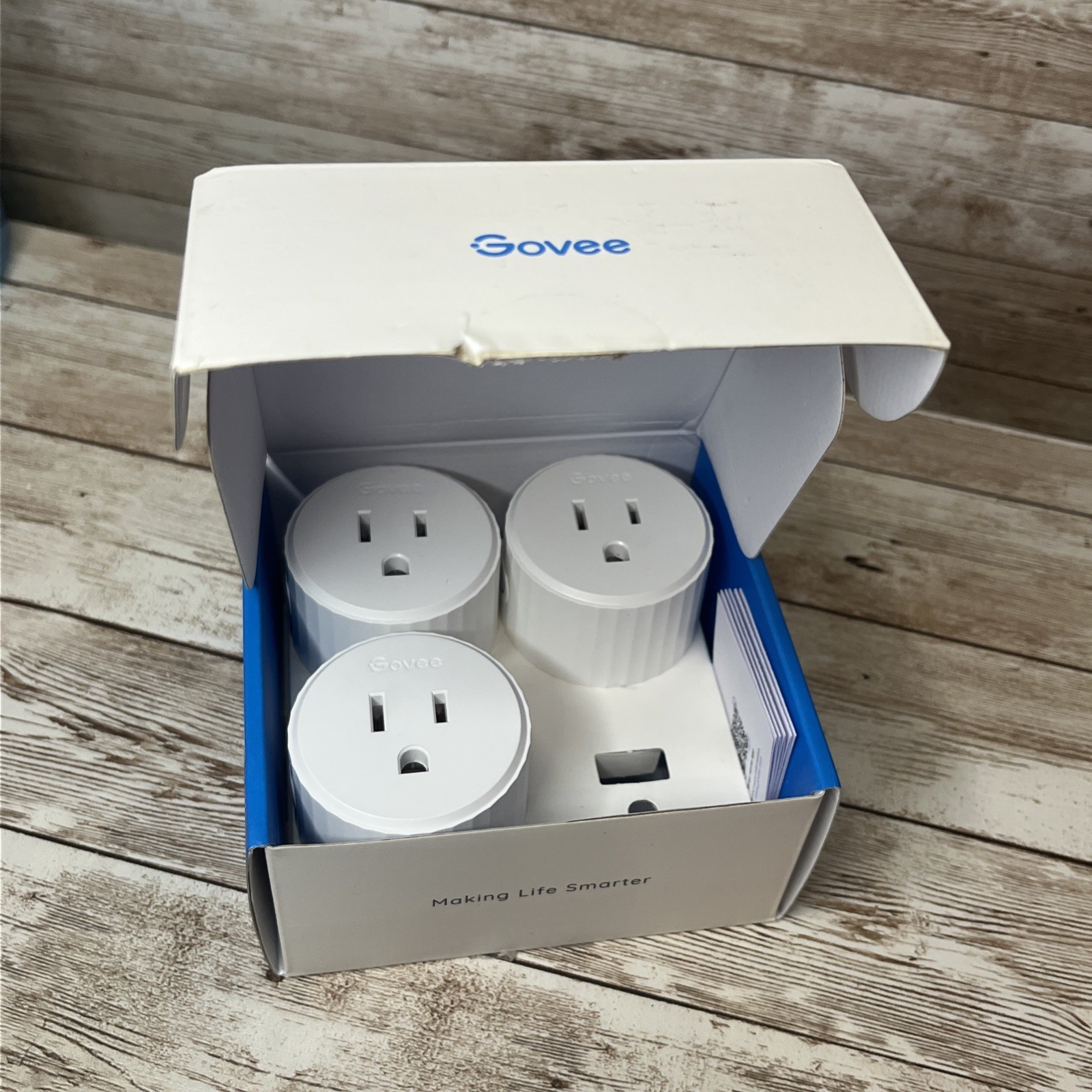 Govee Smart Plug WiFi Plugs Works W Alexa & Google Assistant H5081 White 3 Pack