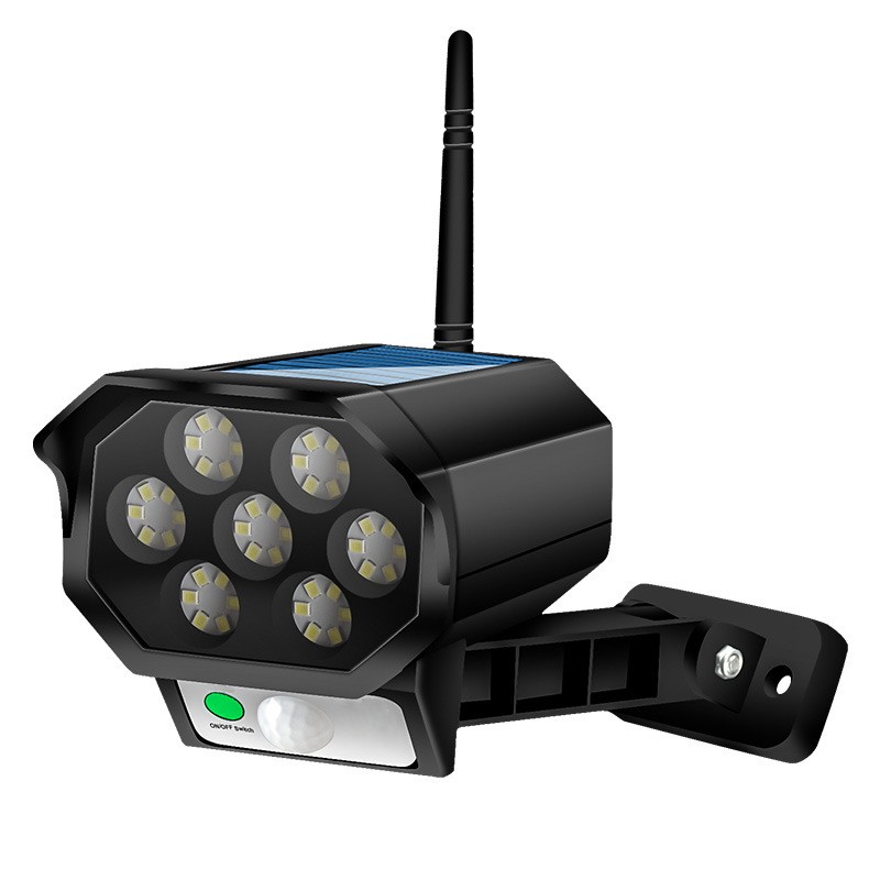 Lampara Tipo Camara Faro LED Recargable Solar de Seguridad Para Exterior Hogar