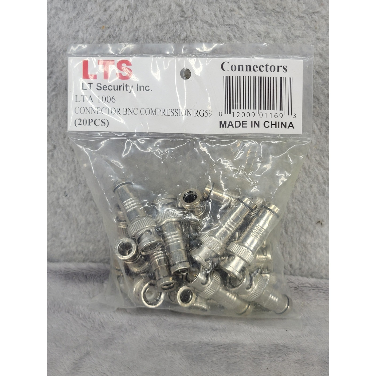 LTS LT Security LTA 1006 BNC Compression Connectors RG59 Coaxial 20PCS Pack