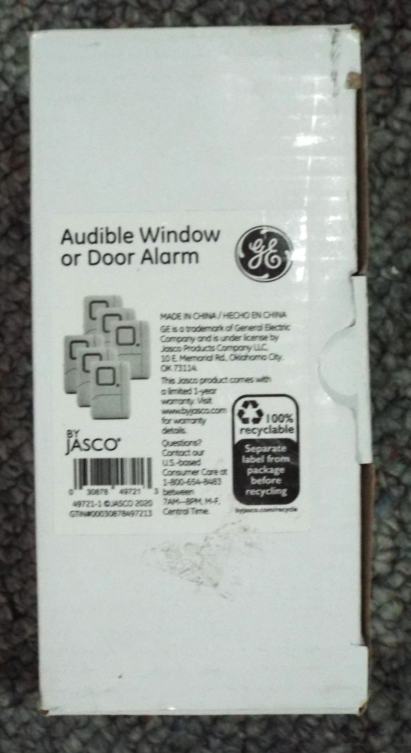 GE Personal Security Window & Door Alarm 6 Pack Kid Proof Protection Burglar