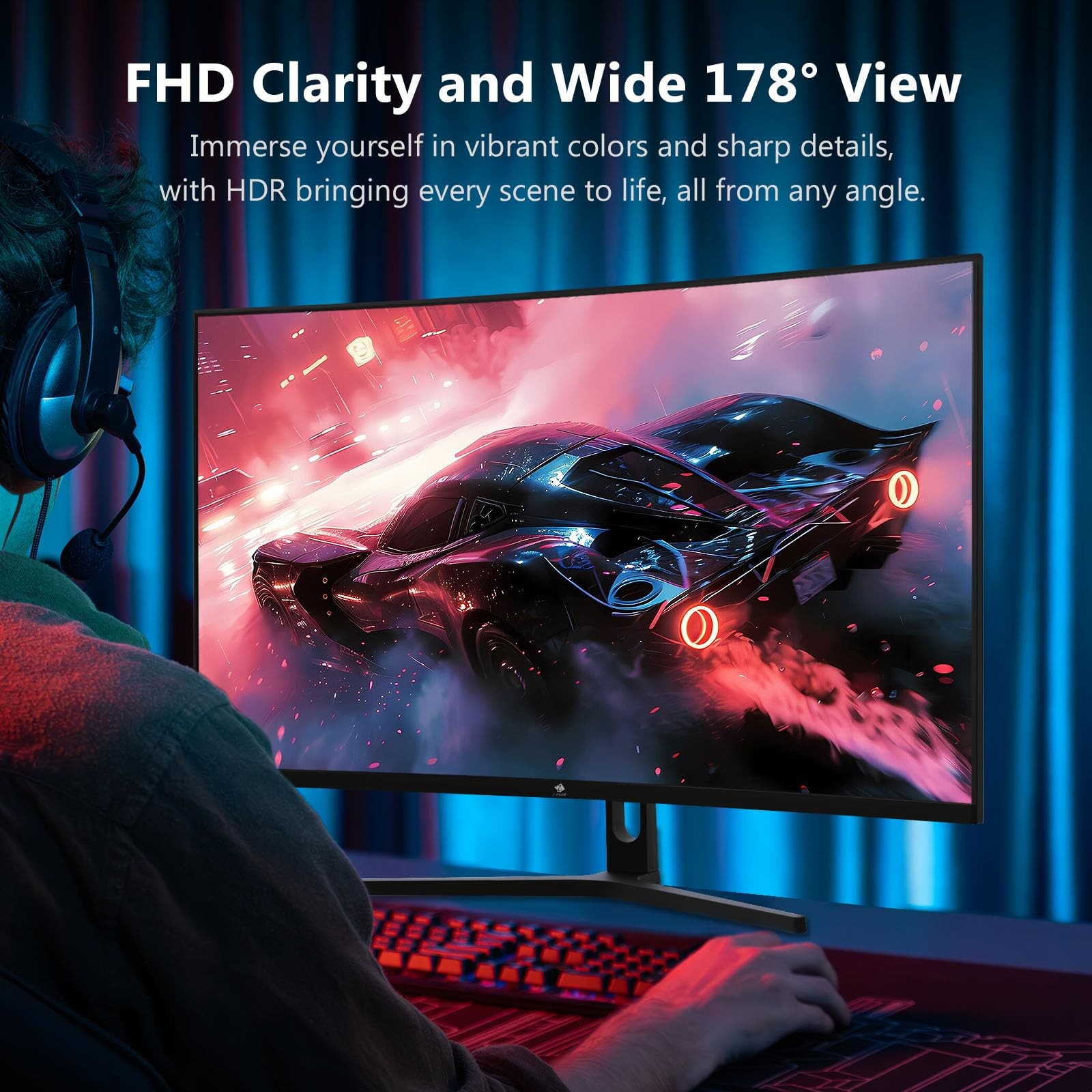 Z-Edge 32″ Curved Gaming Monitor FHD 1080P 240Hz 1ms 1500R DP HDMI