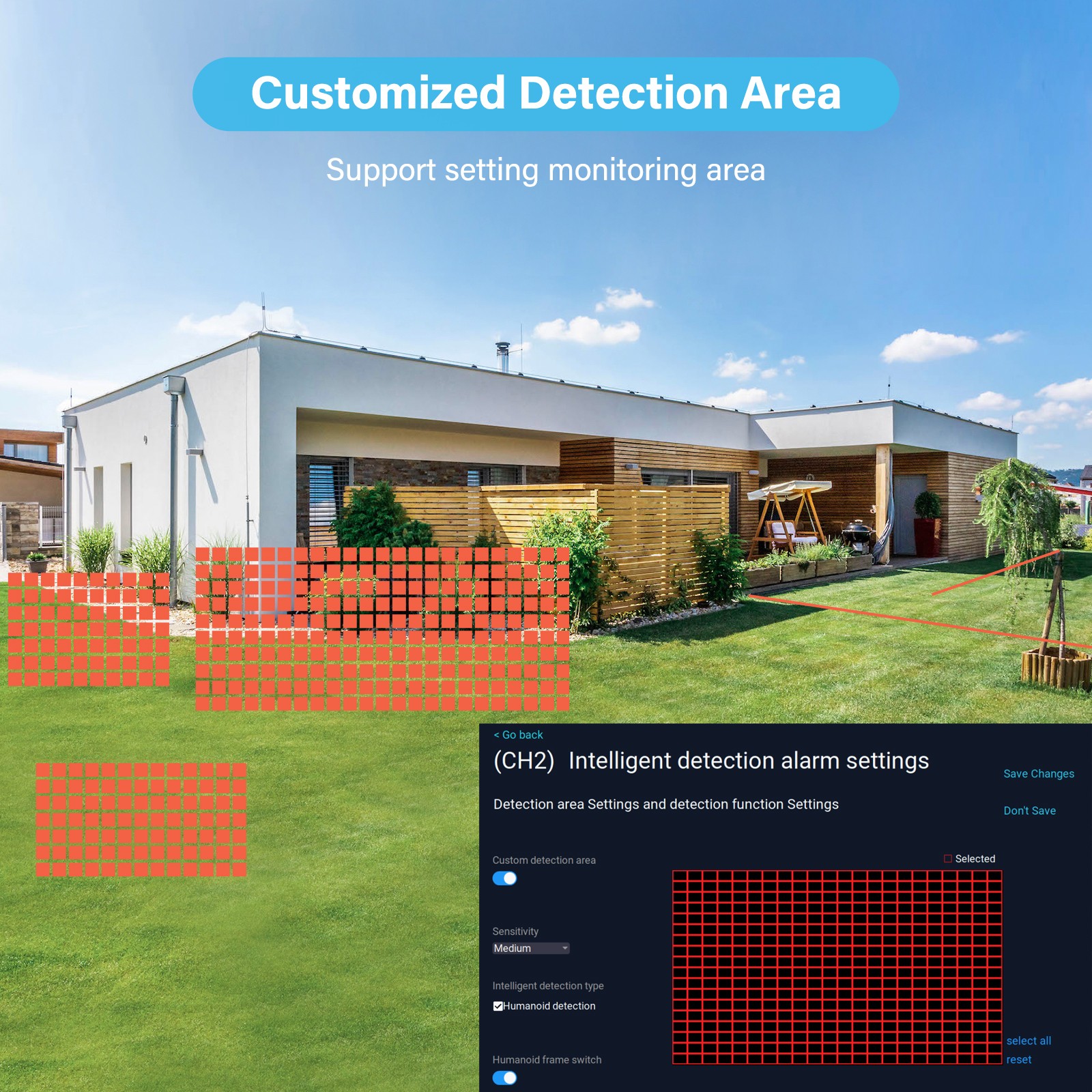 Indoor Outdoor Home Security Camera Wireless 2.4/5GHz WiFi Camera Night Vision