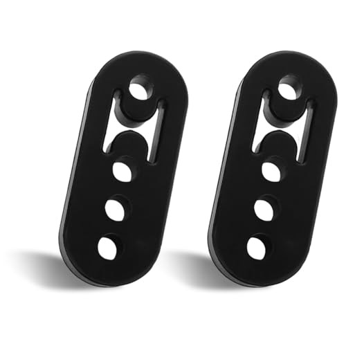 Exhaust Hanger Rubber, Car Muffler Shock Absorber Mount Hanger 2 PCS BLACK