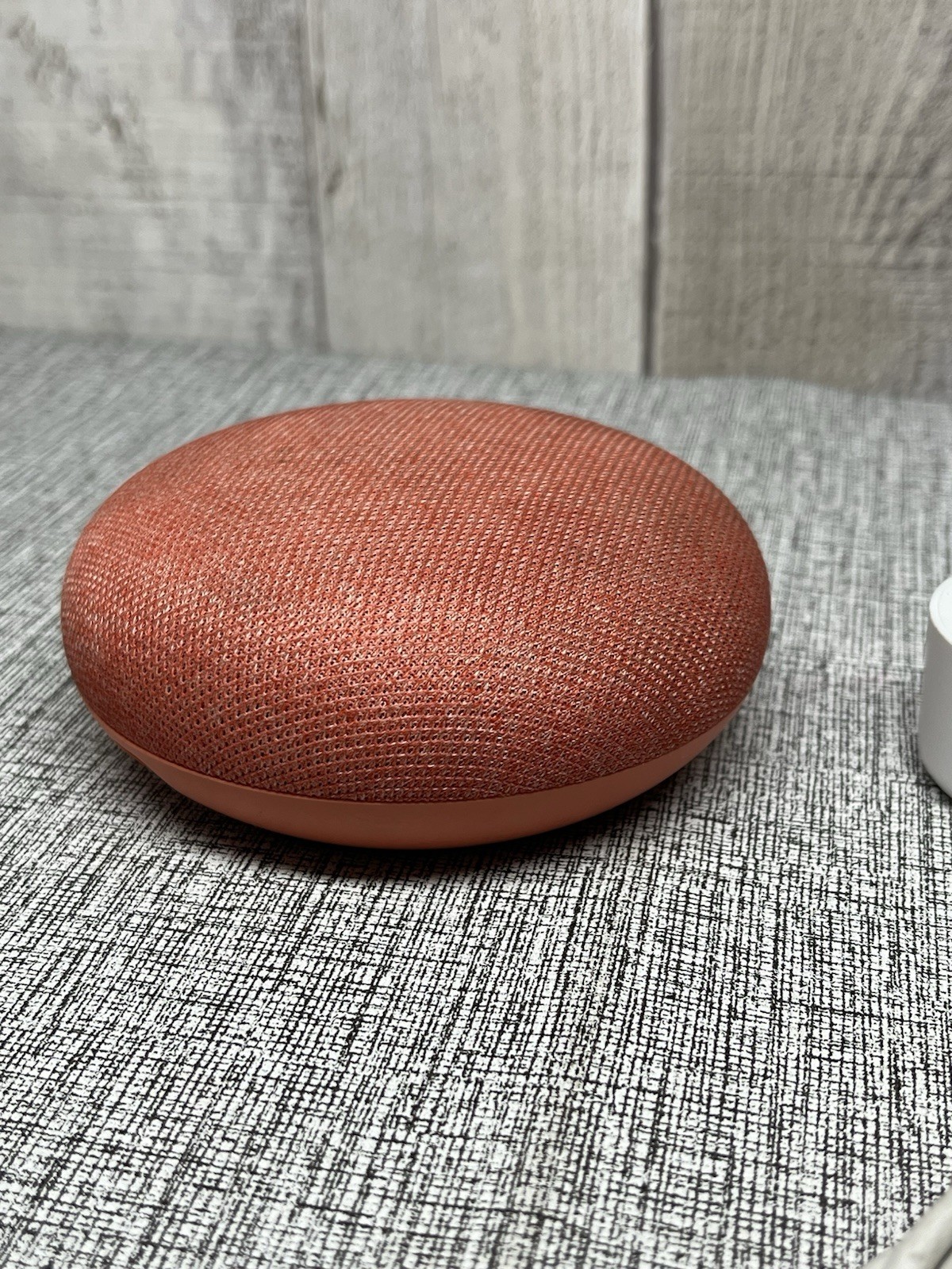 Red Google Home Mini 1st Gen Nest Model H0A Coral w/ Power Cord -Tested-