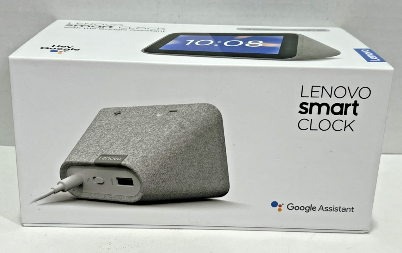 Lenovo Smart Clock 4-Inch LCD Android Smart Clock With Google Assistant Gray