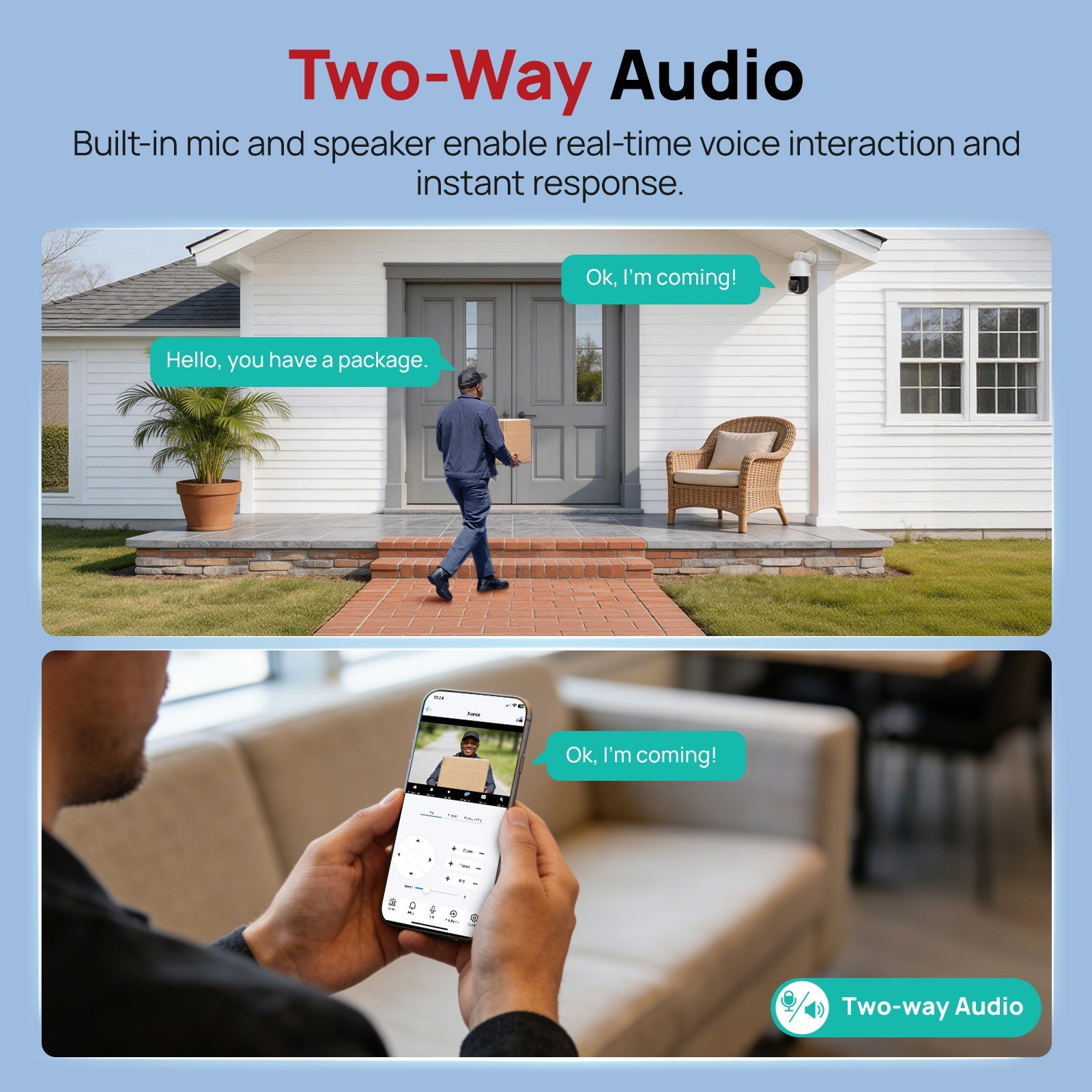 VIKYLIN 18X PTZ Camera Human Auto Tracking PoE Camera 8MP 2-Way Audio with Wiper