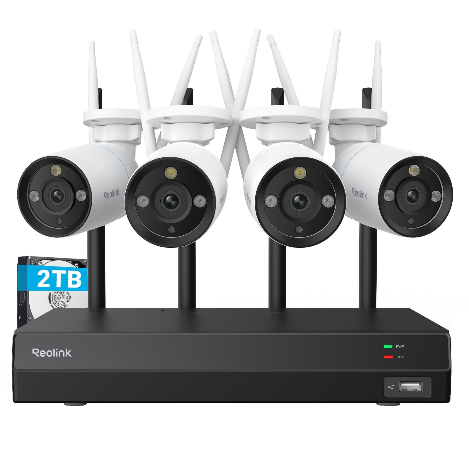 Reolink 8MP 16CH 2TB HDD NVR WiFi Wired Wireless Security Camera System Outdoor