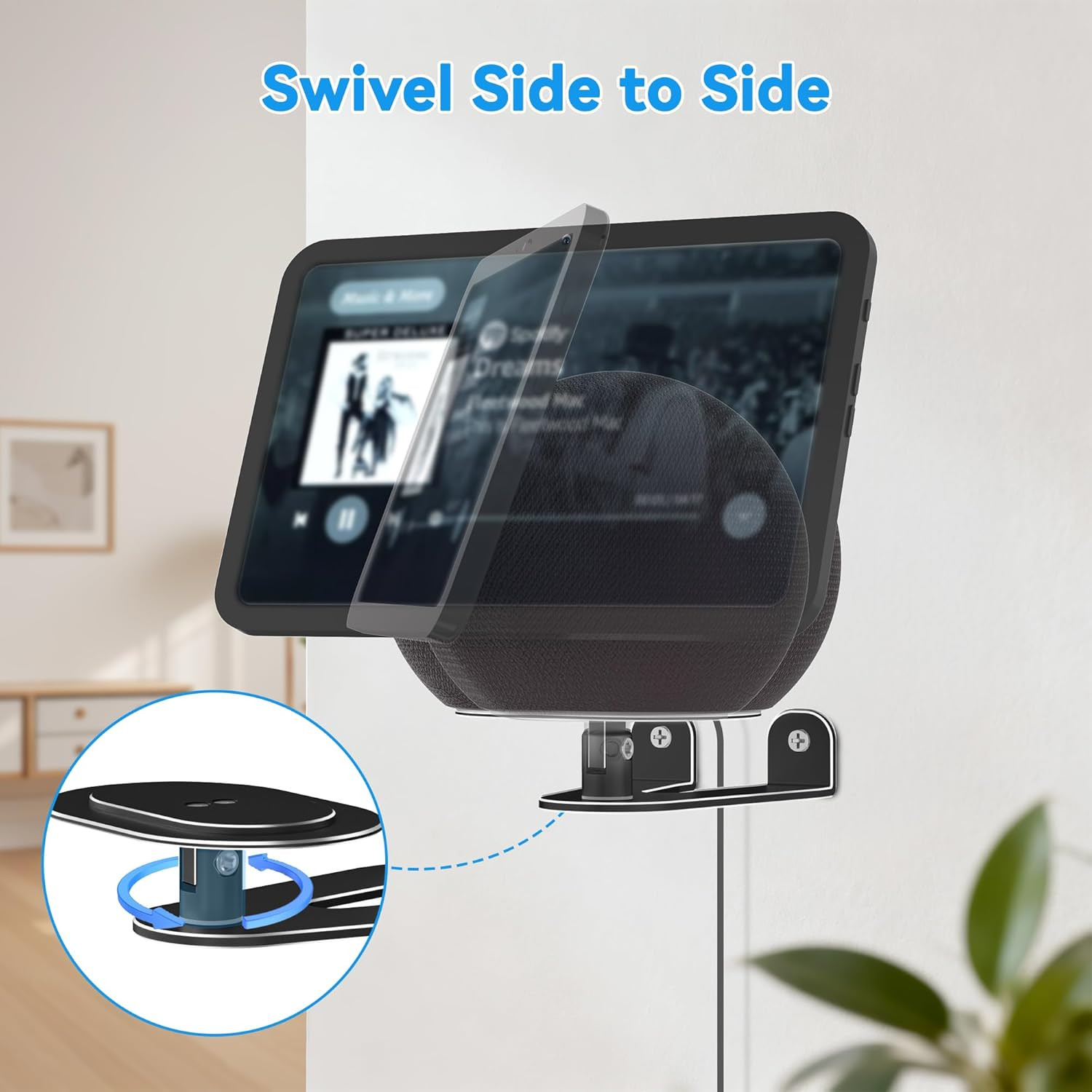 Wall Mount for Echo Show 8 & Echo Show 11 (2025 Release), Adjustable Tilt and Sw