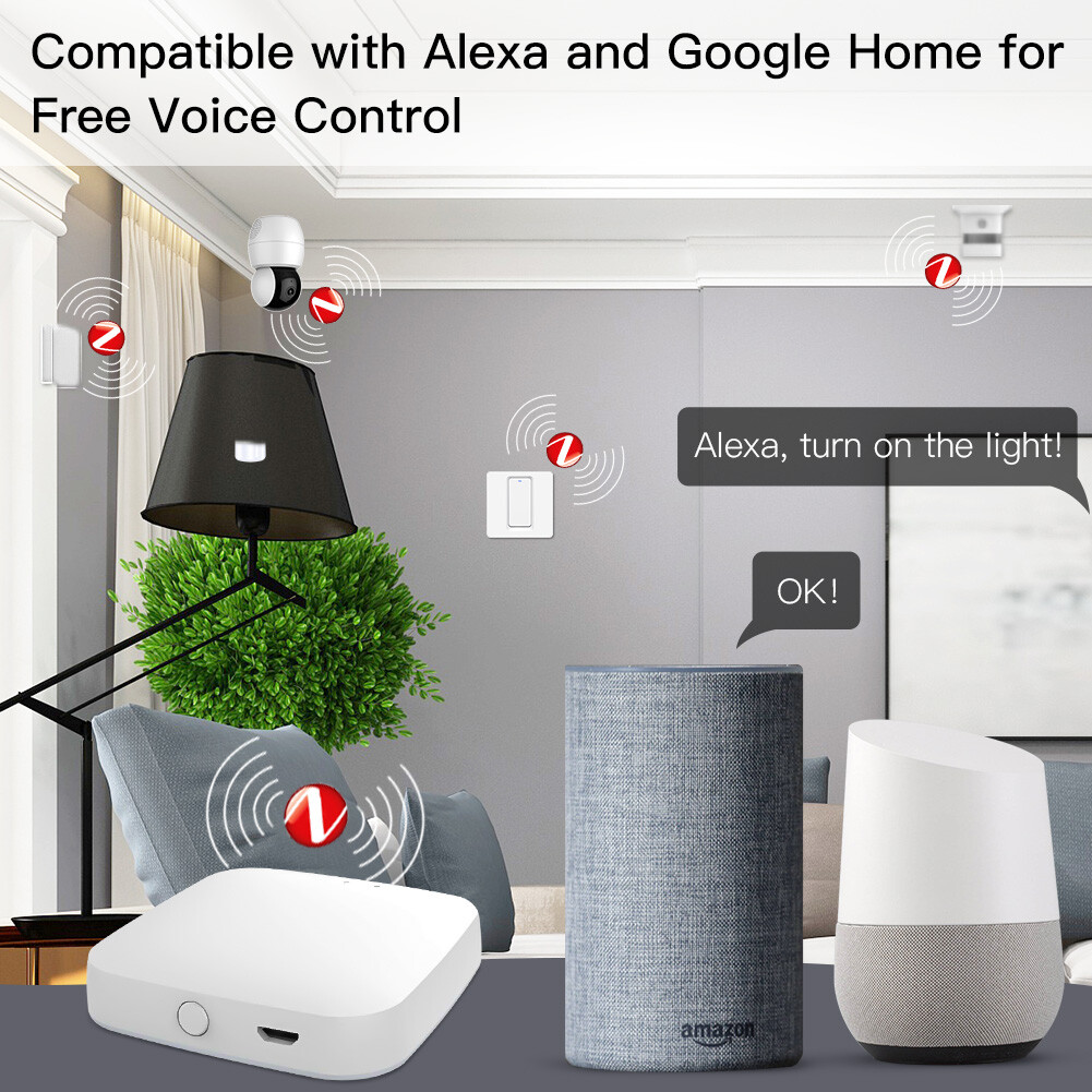 MOES Tuya ZigBee 3.0 Smart Gateway Hub Home Intelligent Bridge Alexa Google APP