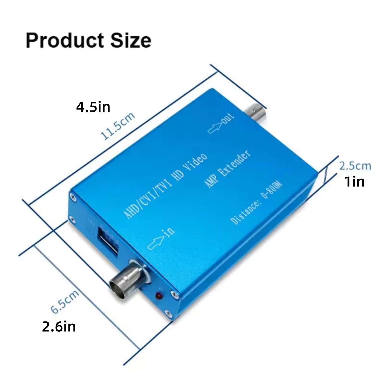 Coaxial Cable AHD/TVI/CVI/CVBS 1080P Video Amplifier 0-800 Meters Transmission