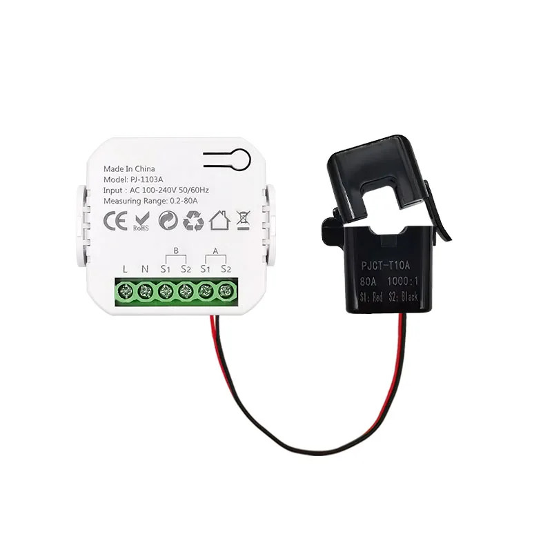 Smart Life Wifi Energy Bidirection Meter Single Phase with Buzzer Overload Alarm