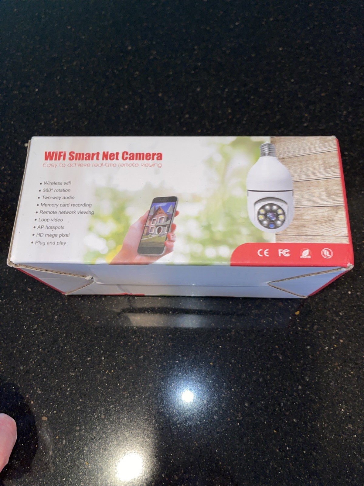 WIFI Smart Camera, Bulb Camera, 3.0MP AI Human Detection, Single Bulb
