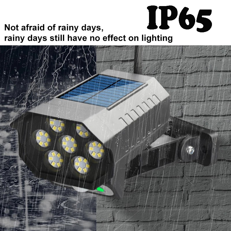 Lampara Tipo Camara Faro LED Recargable Solar de Seguridad Para Exterior Hogar
