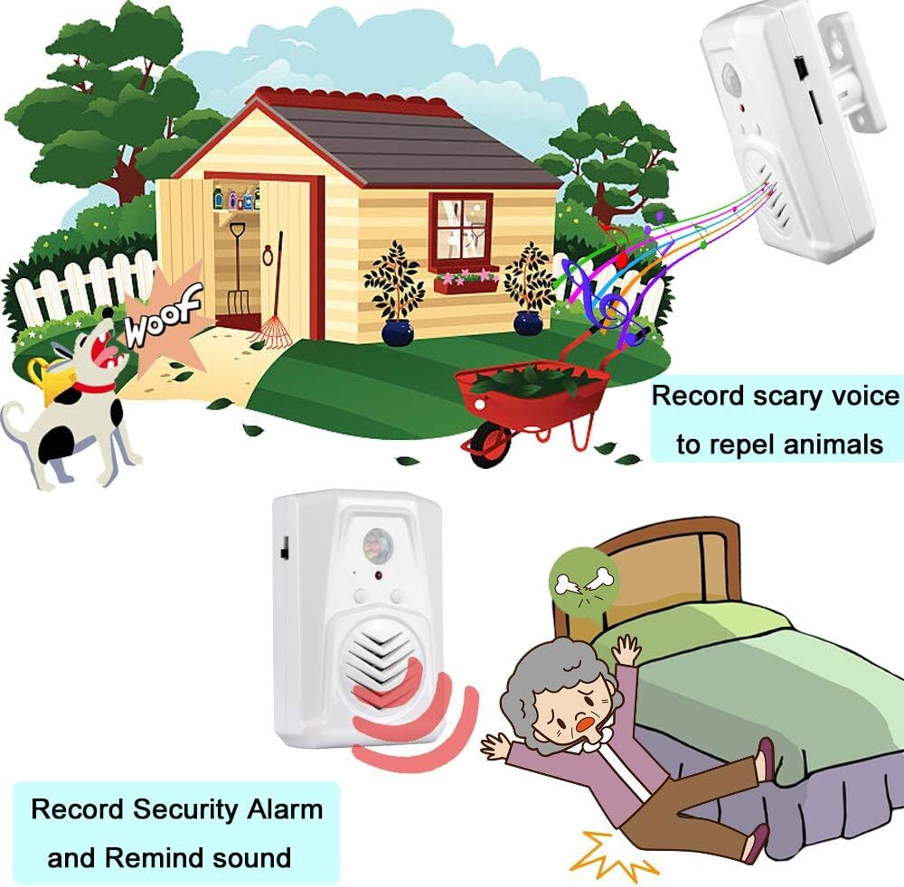 Infrared Motion Sensor Activated Sound Speaker Built with Microphone Record one