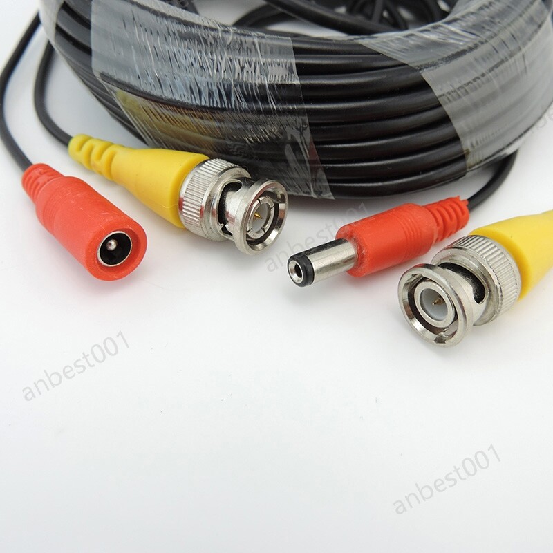 10m 30m BNC male Video Power extension Cable DC male Plug Wire for CCTV Camera