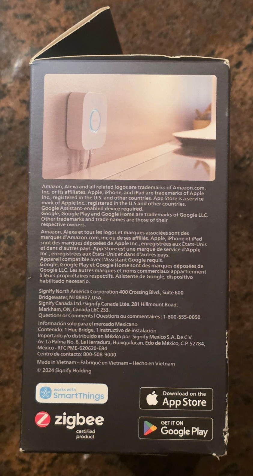 Philips Hue 458471 Gen 2 Smart Home Bridge Lighting Control System Hub