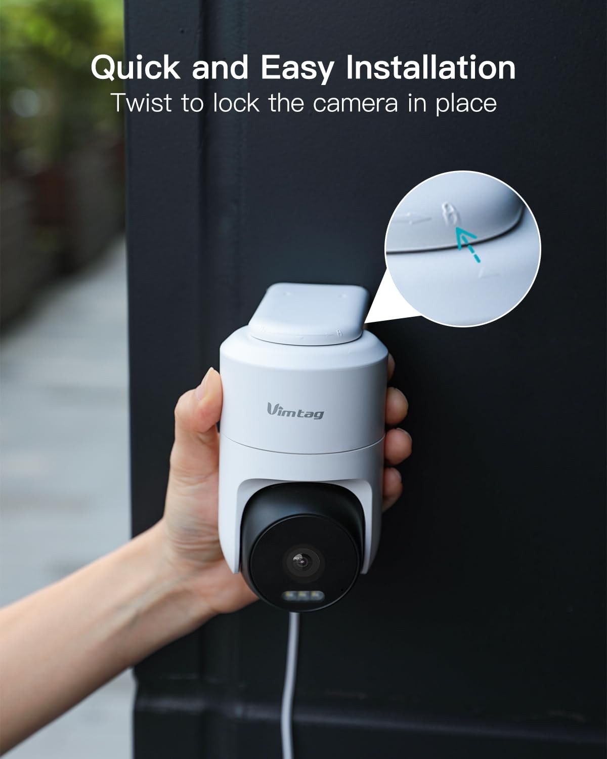 VIMTAG Cameras for Home Security, 2.5K 4MP Black&White 2Pack