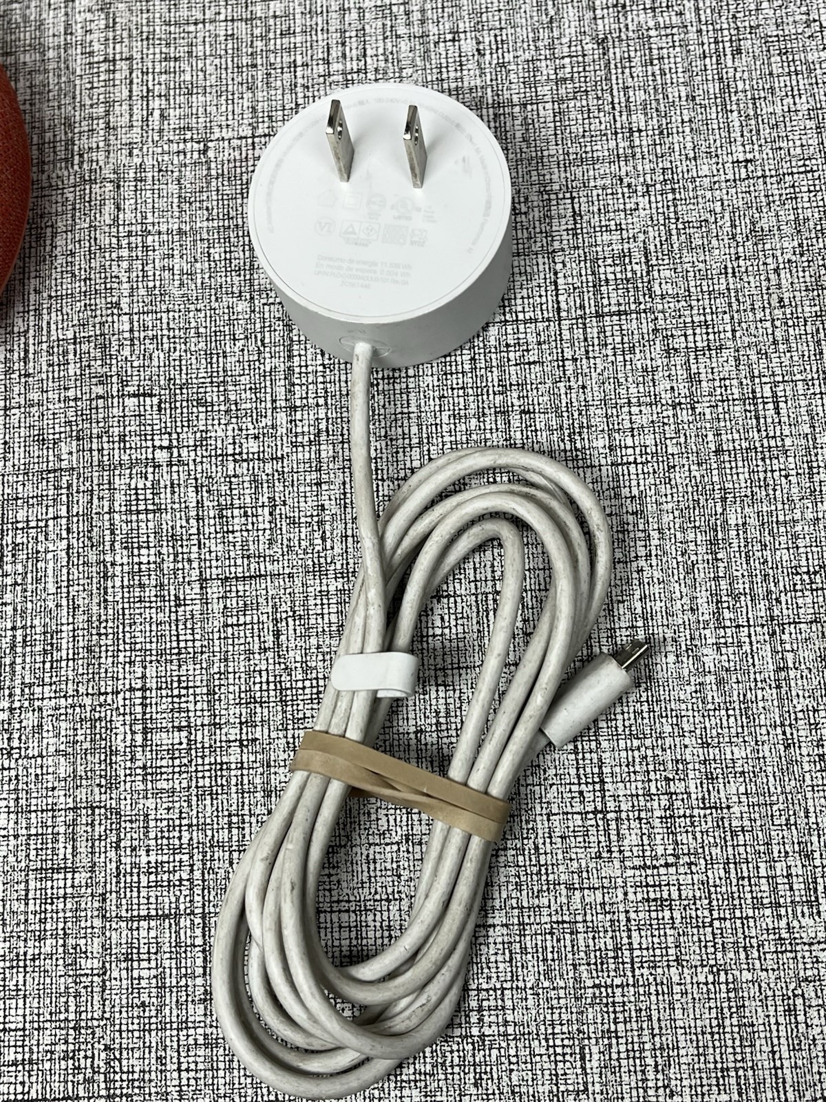 Red Google Home Mini 1st Gen Nest Model H0A Coral w/ Power Cord -Tested-