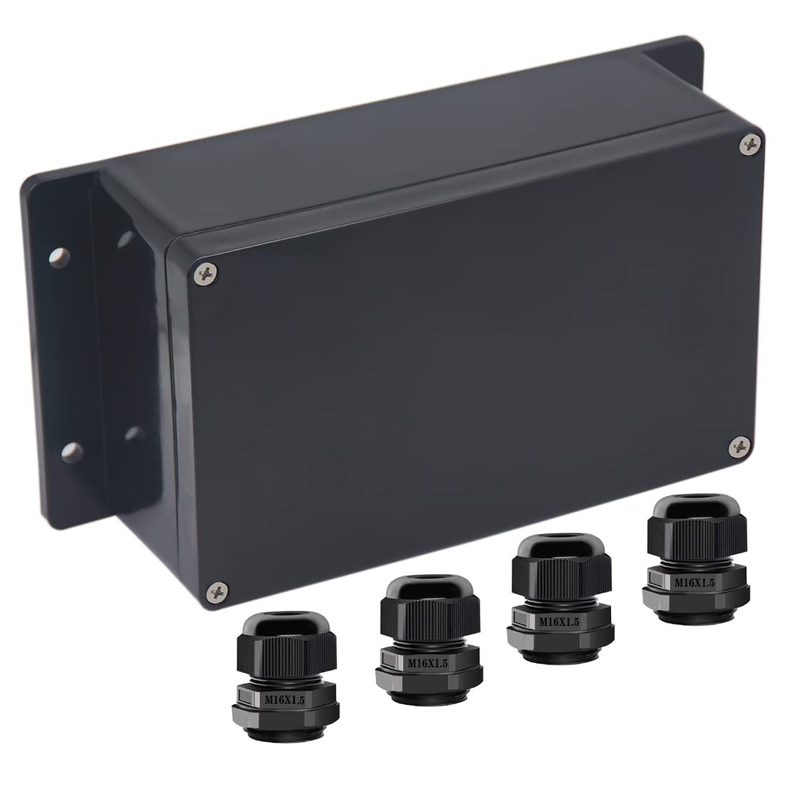 Junction Box IP65 Waterproof ABS Plastic 7.87×4.72×2.95, Fixed Ear Design