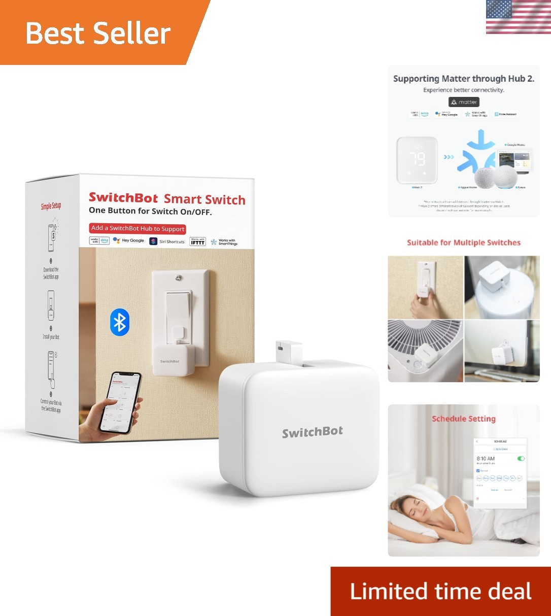 Smart Bluetooth Switch Pusher – Effortlessly Upgrade Rocker & Buttons to Smart