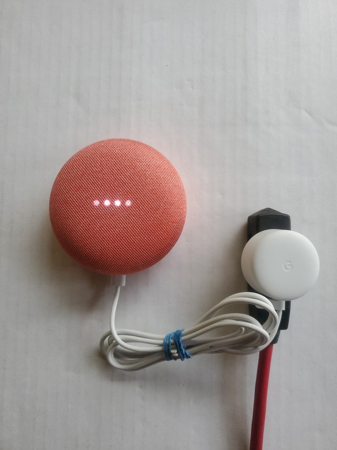 Google H0A Nest Home Mini Smart Voice Assistant W/ Power Supply Orange First Gen
