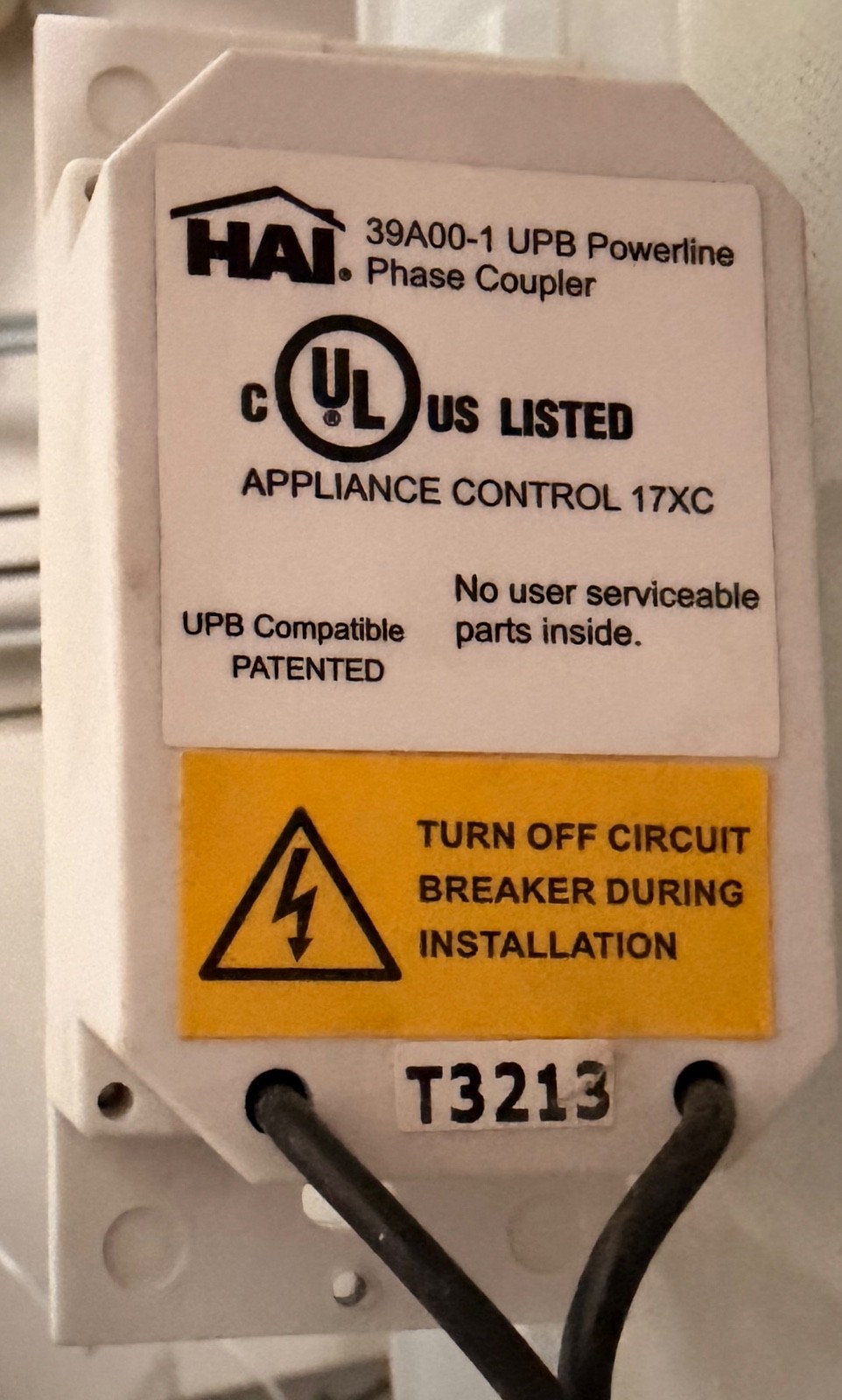Leviton HAI 39A00-1 UPB POWERLINE PHASE COUPLER
