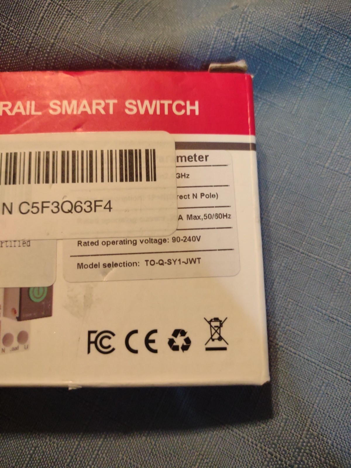 TONGOU DIN RAIL SMART SWITCH -TO-Q-SY1-JWT-20 AMP -,WORKS WITH TUYA- K24520