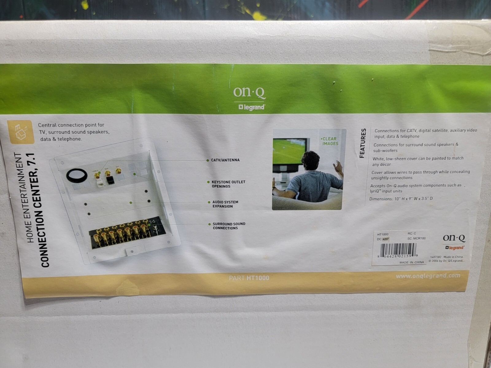 On-Q Legrand Home Entertainment Connection Center 364676-03 w/ Rough in Bracket