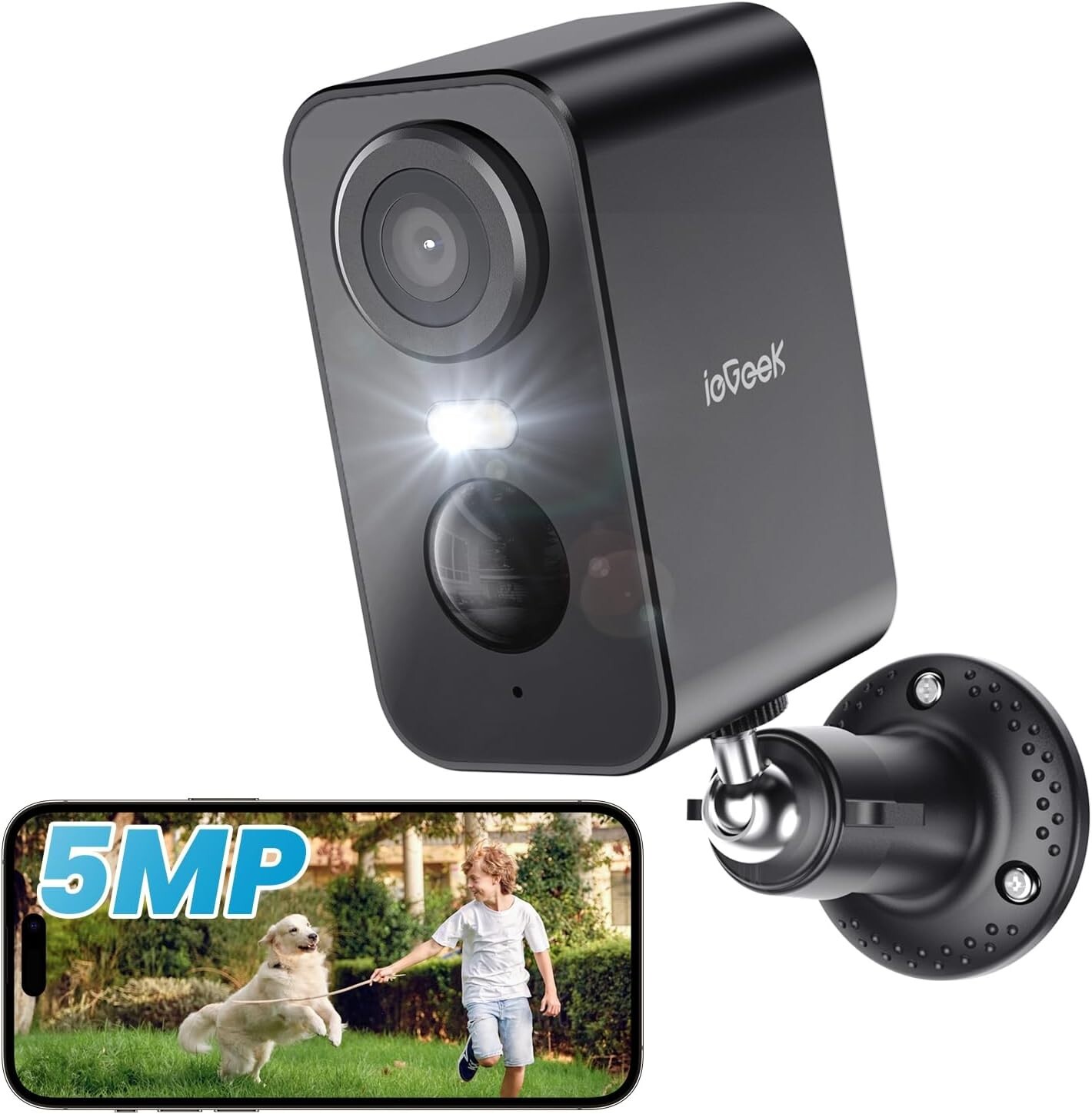 ieGeek Wireless Outdoor 5MP Security Camera Home Battery WiFi CCTV System Alexa