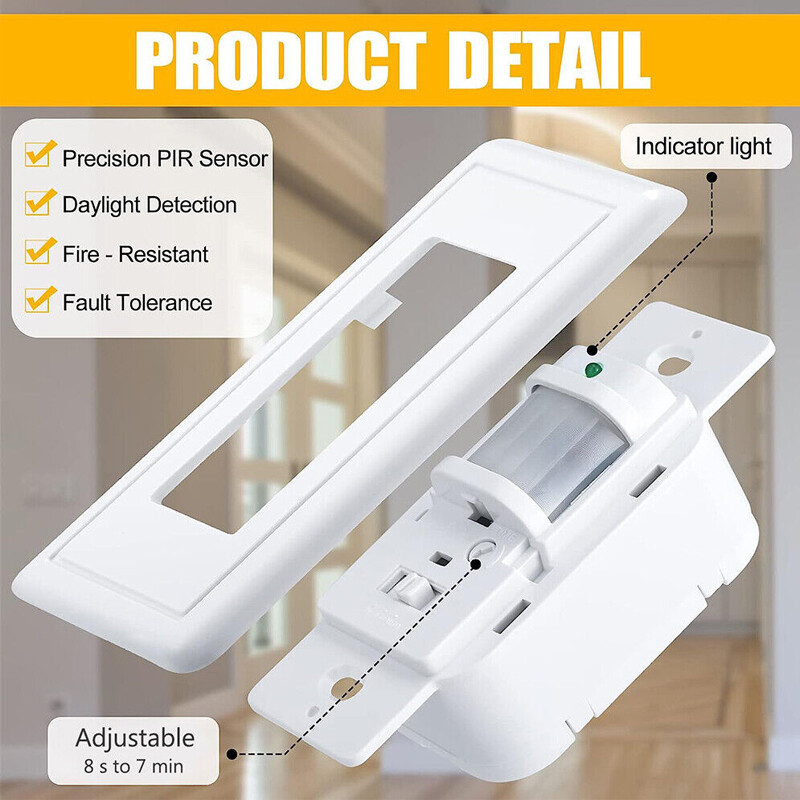 110V Motion Sensor Infrared PIR Movement Detector Outdoor Sensor Light Switch US