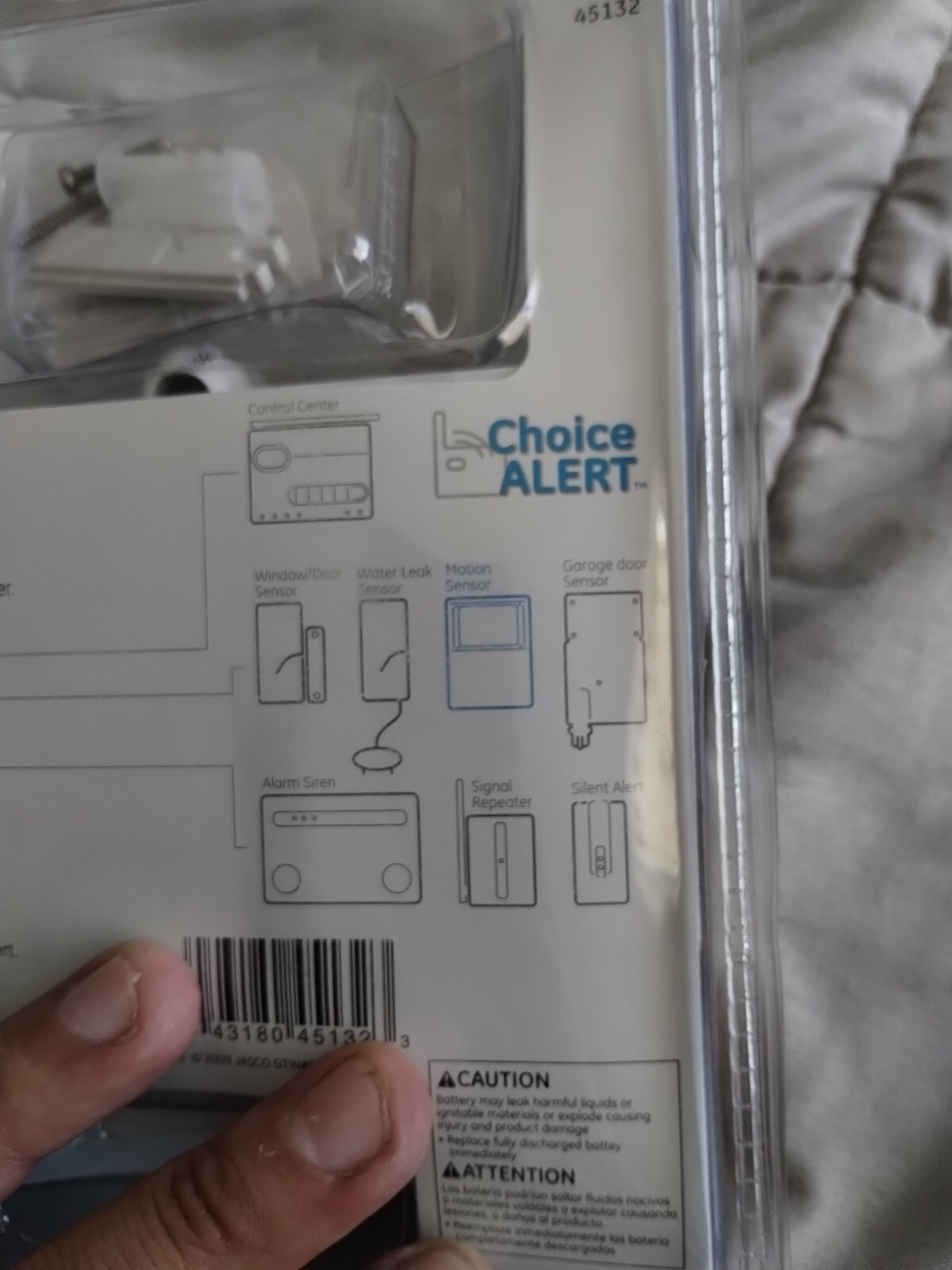 GE Choice Alert Wireless Alarm System Motion Sensor #45132 New & Sealed