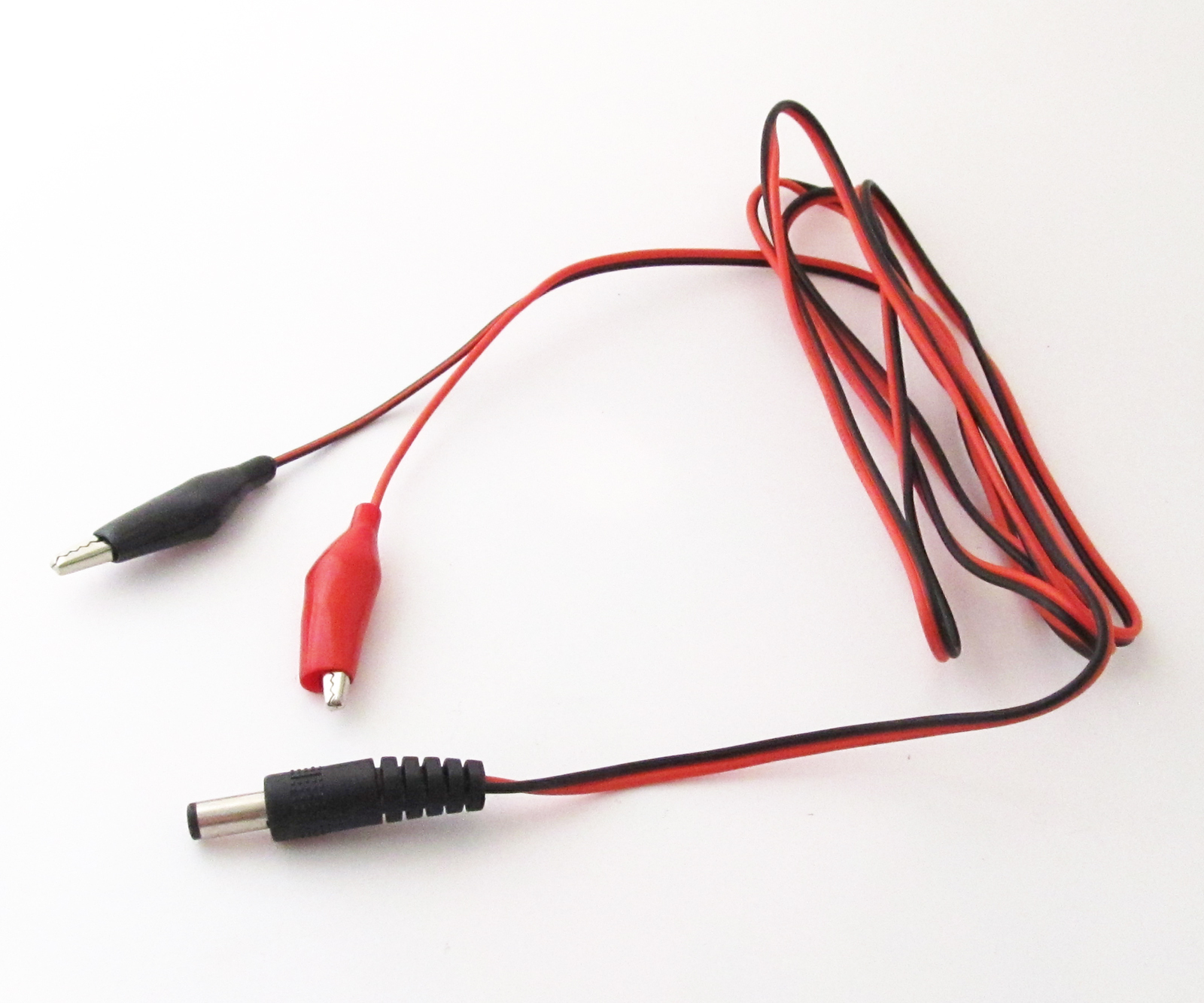 1 set 150cm/5ft 5.5×2.1mm 2.1 DC Male Plug to Dual Alligator Clip DC Power Cable