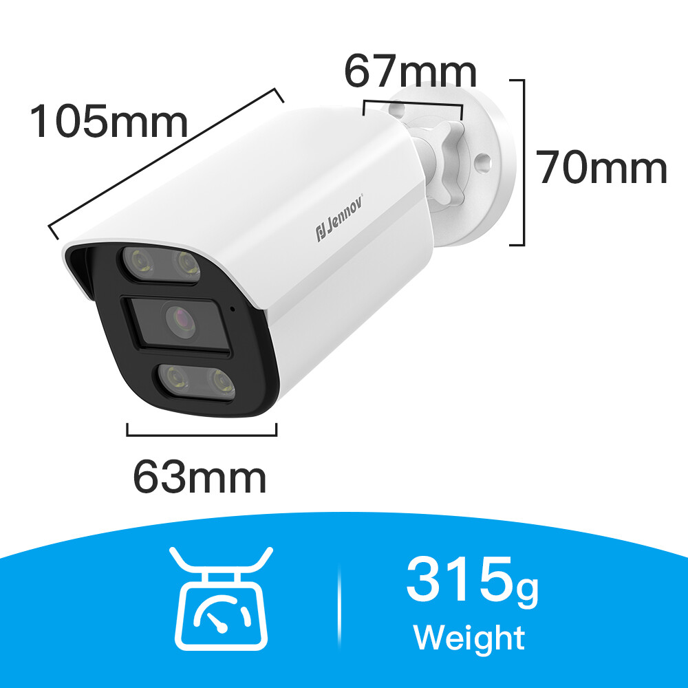 4K Security Camera PoE Outdoor Audio 8MP Night Vision Compatible Hikvision IP66