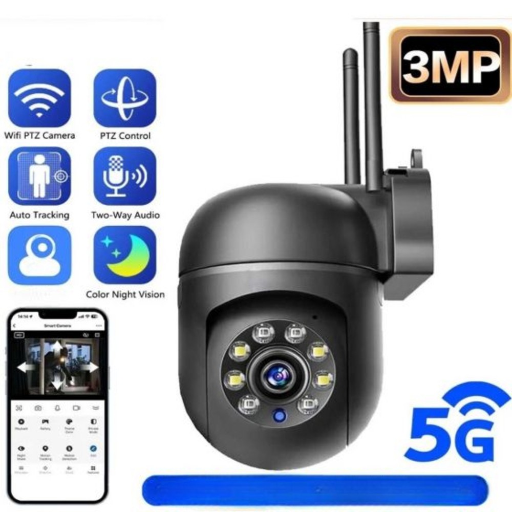 3MP HD Smart 5G Wifi Camera IP66, White