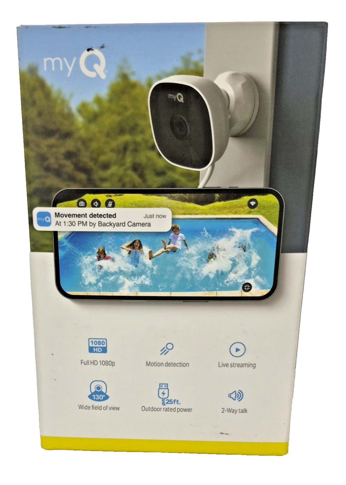 Chamberlain – myQ Smart Outdoor Home Security Camera – White