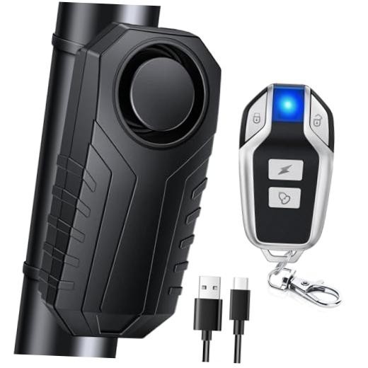 Upgraded Rechargeable Bike Alarm, Wireless Vibration Motion Sensor SF22R