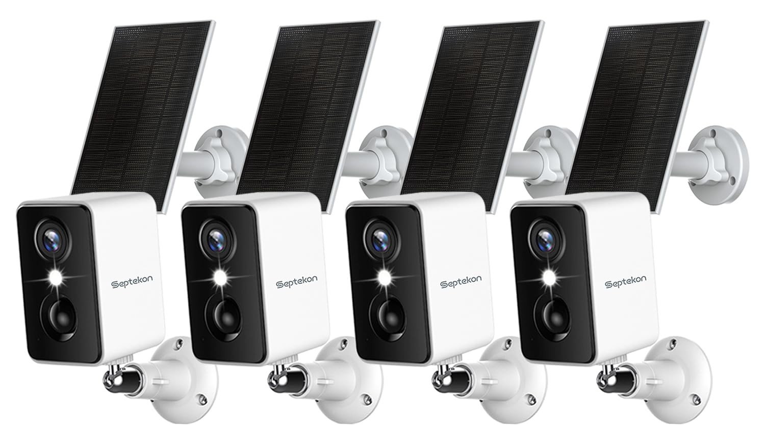 2K Security Cameras Wireless Outdoor 4 Pack, Solar Battery Powered Camera wit…