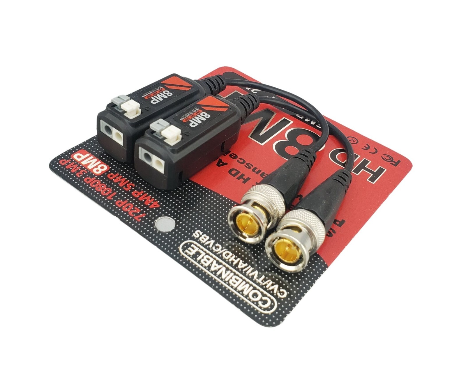 4 Pairs Passive Video Balun Security Camera Video Connector via Cat5 Cat6 Cable