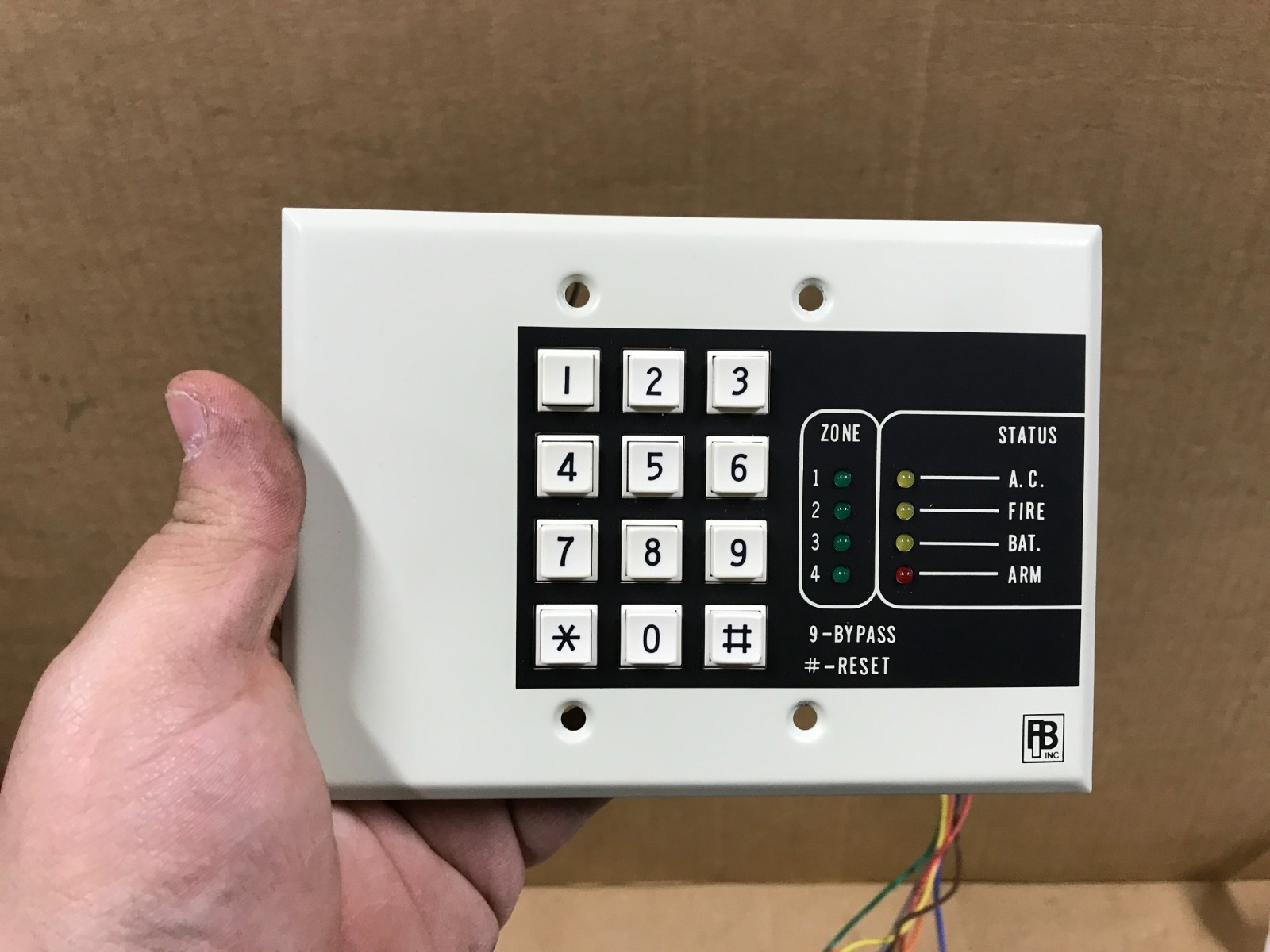 Fire Burglary Instrument 4-Zone Computer Alarm Control Panel – 1218UL, W/ Keypad