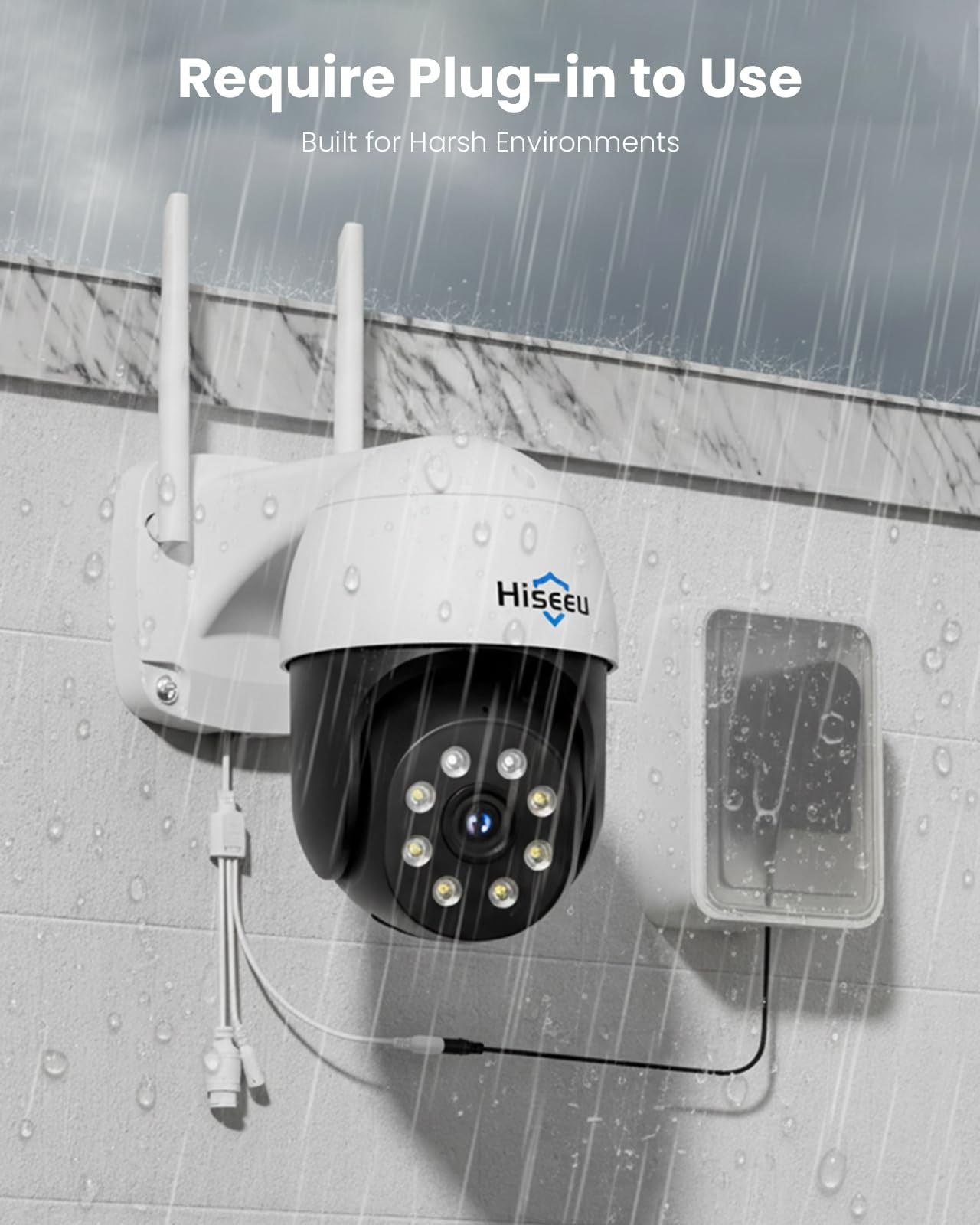 Hiseeu 4K Security Cameras Wireless Outdoor, 8MP 4-Cam Kit, 5G & 4 Cam Kit