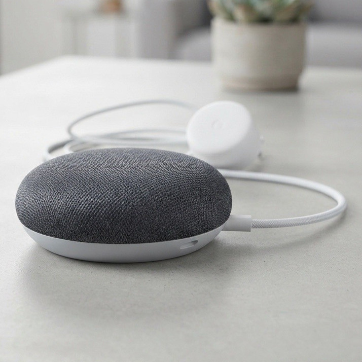 Google H0A Smart Speaker Voice Control Bluetooth Wi-Fi w/ Adapter