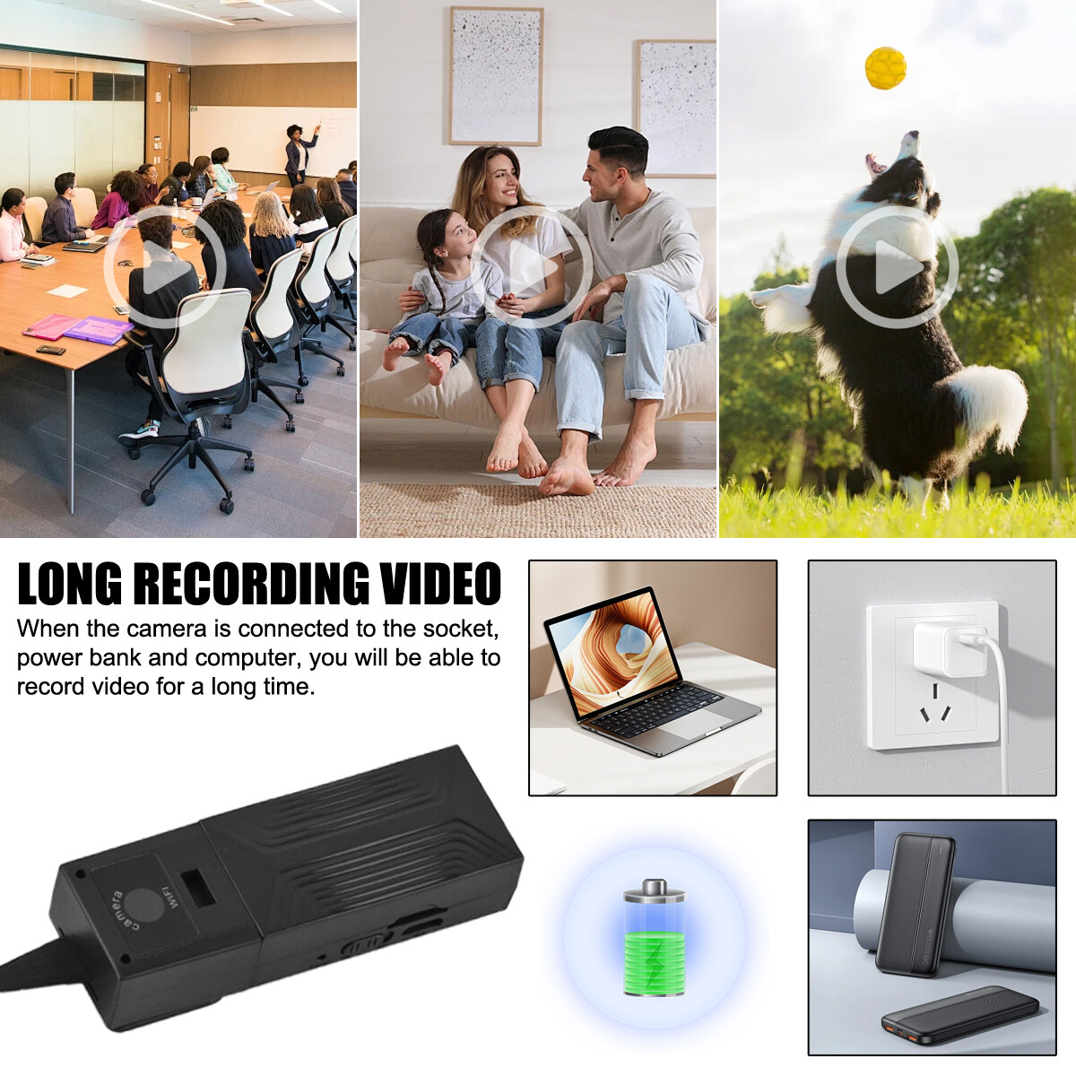 4K Mini Security Camera with Motion Alert WiFi APP Control DIY Adhesive Mount