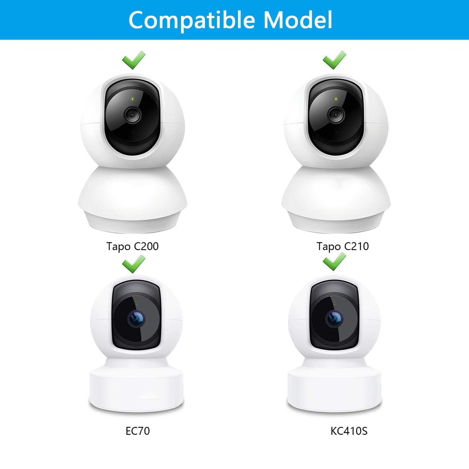 Wall Mount Compatible with TP-Link Tapo C210/ C200 and Kasa Indoor Pan EC70/