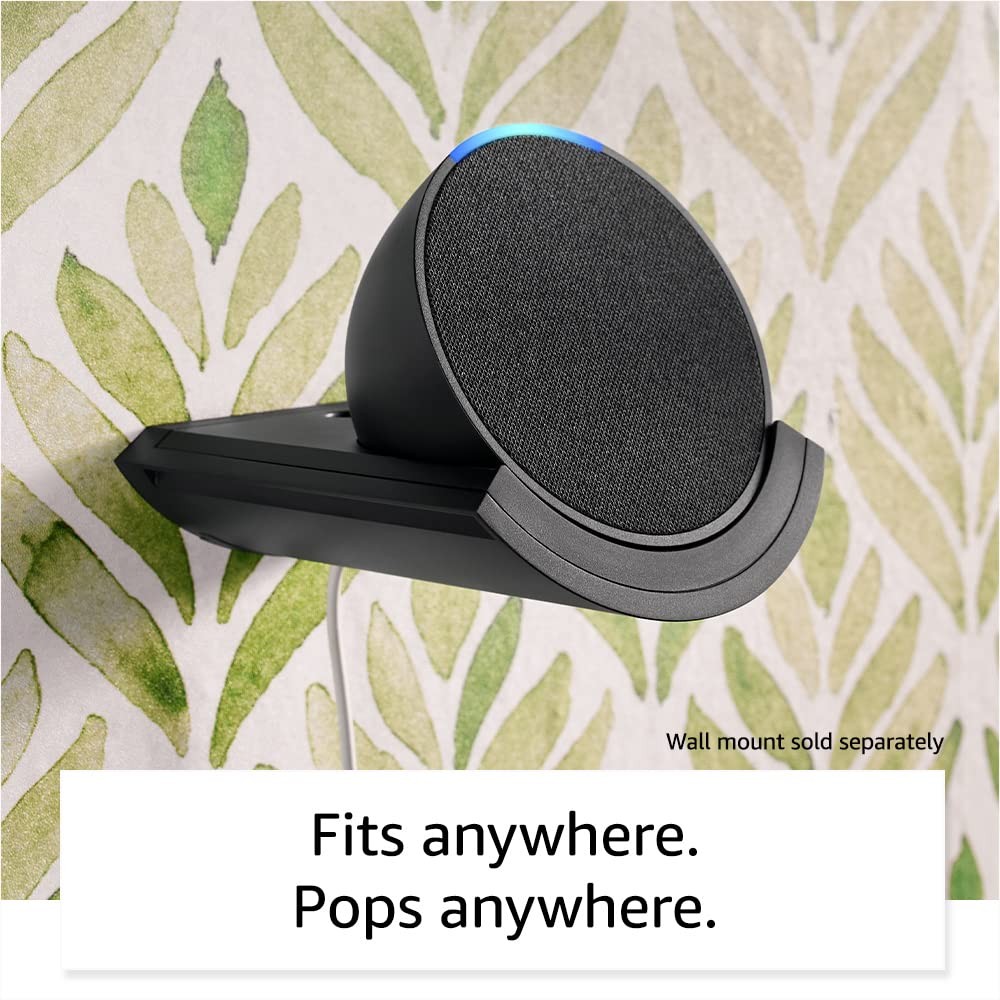 Amazon Echo Pop (newest model), Our smallest speaker, Charcoal