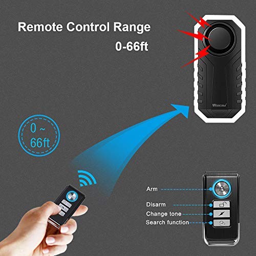 113dB Bike Alarm Wireless Vibration Motion Sensor Waterproof Motorcycle Alarm