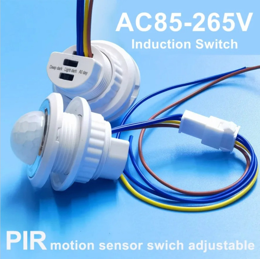 1pc AC85-265V PIR Motion Sensor Switch Adjustable Auto Light Controller LED -NEW