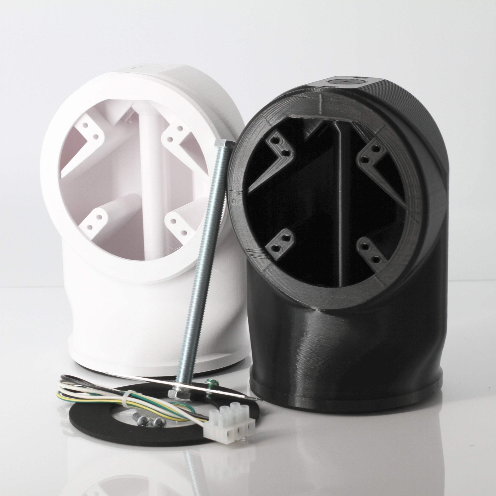 Slim 7″ Single Floodlight Mount for Ring Pro/Plus/1, Blink, Wyze + Wiring Kit