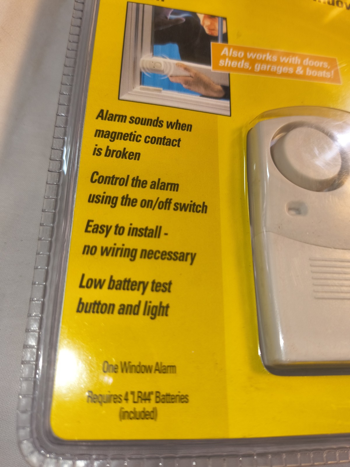 2 NIP General Electric Indoor MAGNETIC WINDOW ALARM Easy To Install GESECWA88